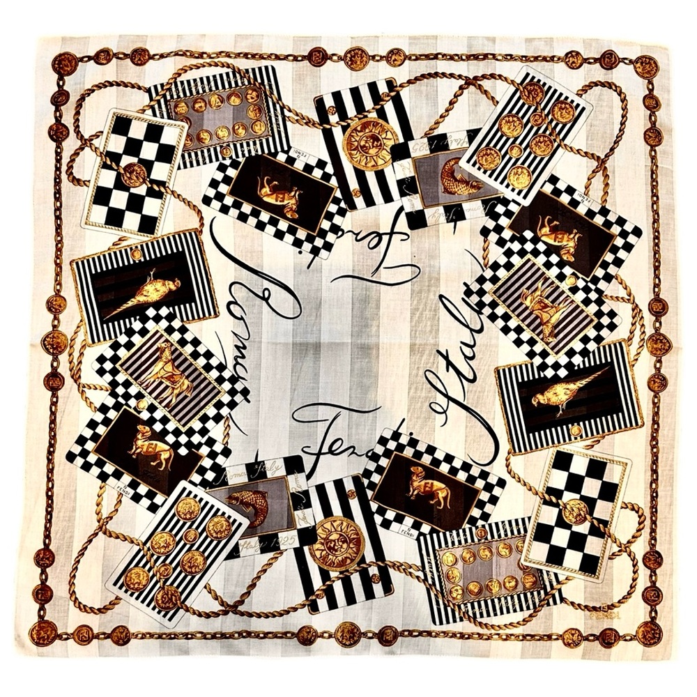 Fendi scarf vintage 23x23 new without tags. Comes with a free designer gift